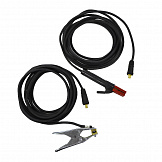 Комплект сварочных кабелей с подключением Байонет, клемма заземления зажимная